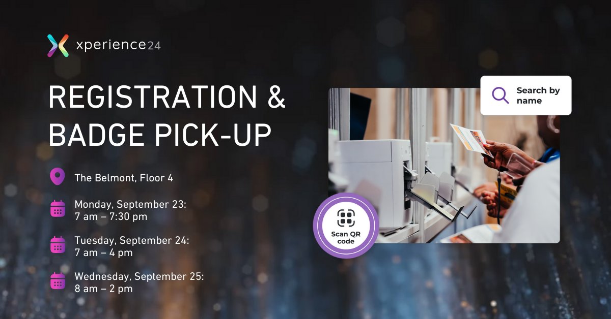 💥➡️Did you know that we use our very own Expo Logic event technology solutions for #Xperience? 

From real time badge printing to online registration, see for yourself how Expo Logic takes #Xperience2024 to the next level!

#eventprof