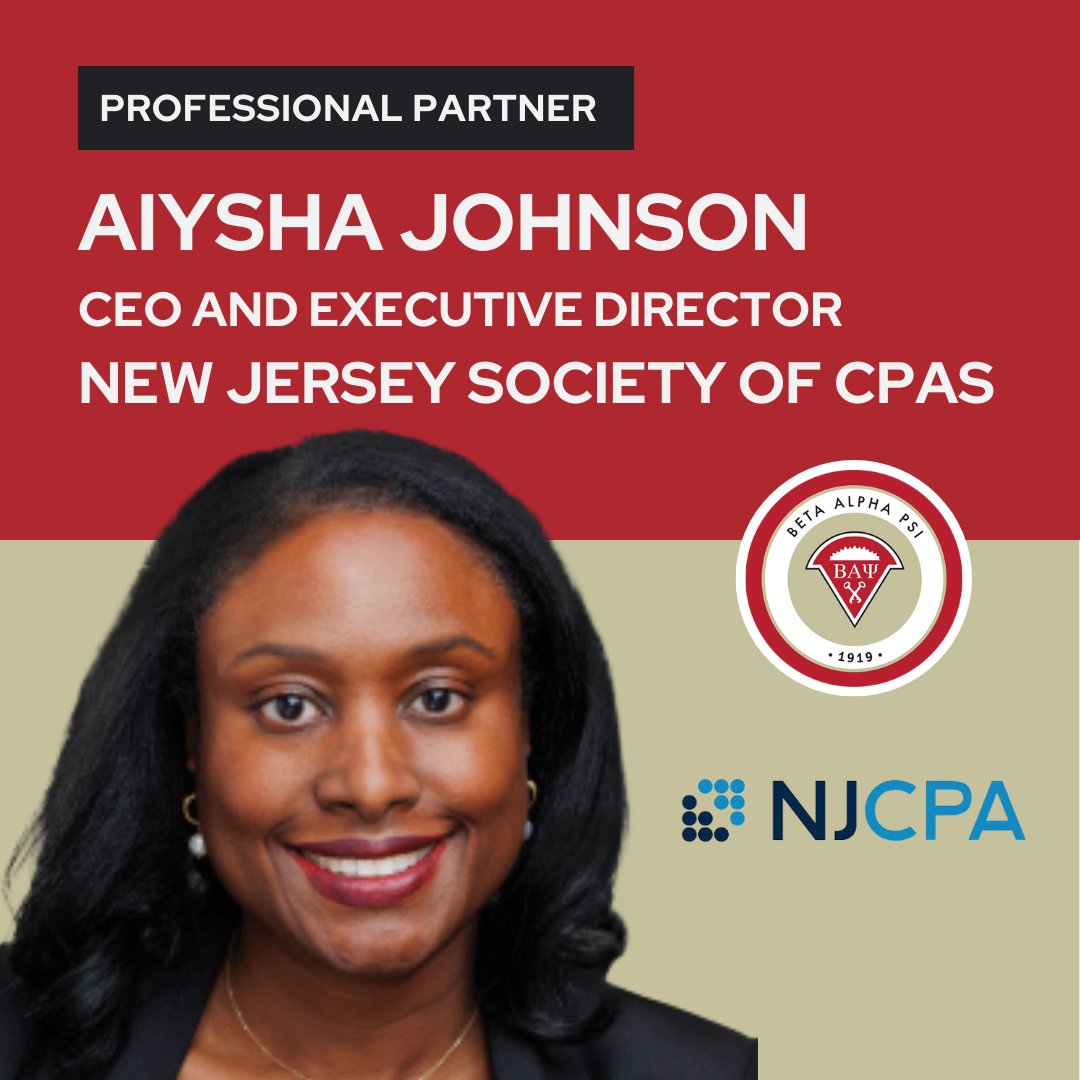 🌟 **Professional Partner Tuesday Spotlight** 🌟 On this Professional Partner Tuesday, we're thrilled to spotlight an incredible supporter: Aiysha Johnson, CEO and Executive Director of the New Jersey Society of CPAs.🌟ow.ly/nwup50R1mWy
