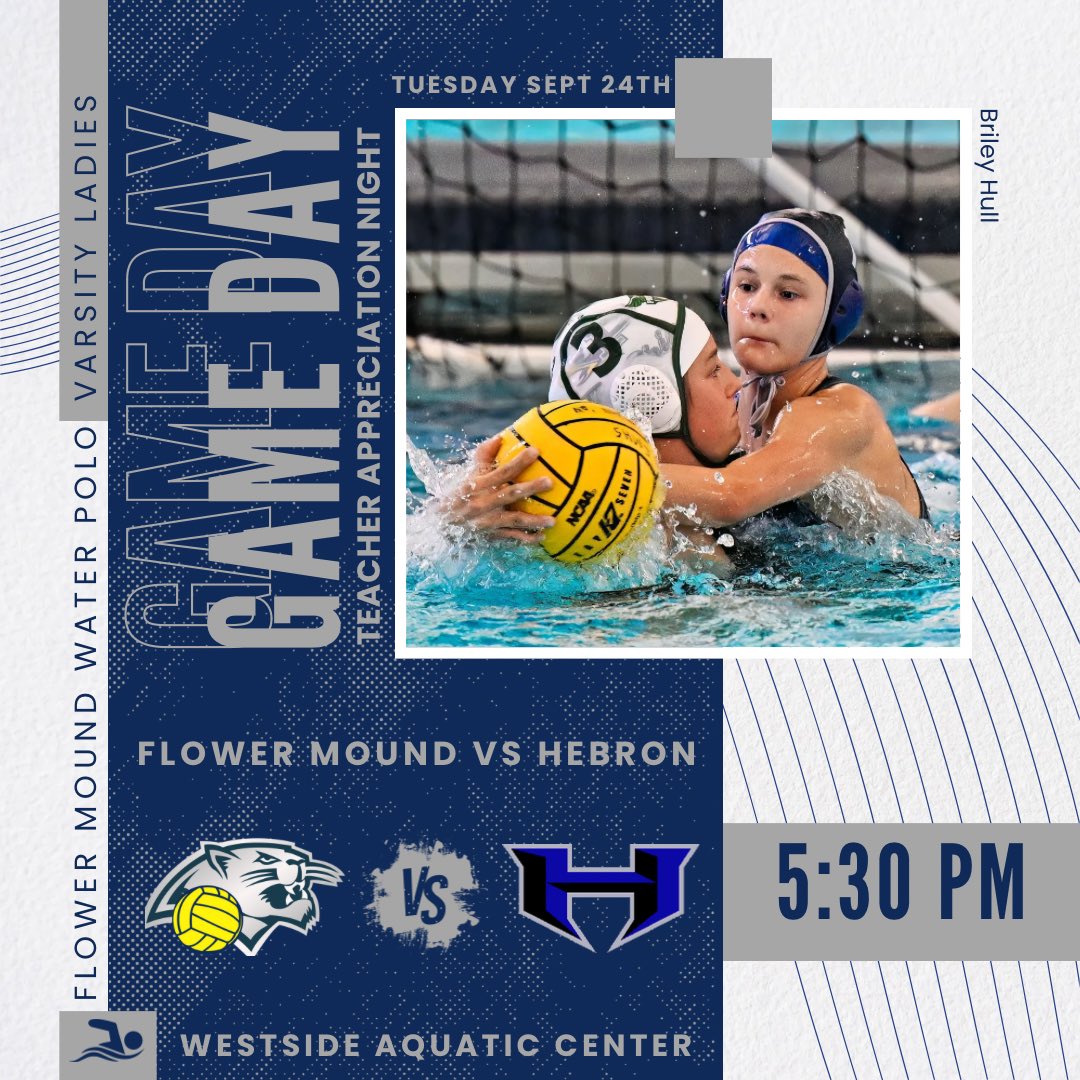 waterpolofmhs's tweet photo. Join us tonight for Teacher Appreciation Night as our Senior athletes recognize their most influential teacher. Lady Jags kick off the action at 5:30 against Hebron! #GoJAGS #JagWaterPolo #FMHSPolo 💙🤽🐆💙 https://t.co/Qt4uaEgHfM