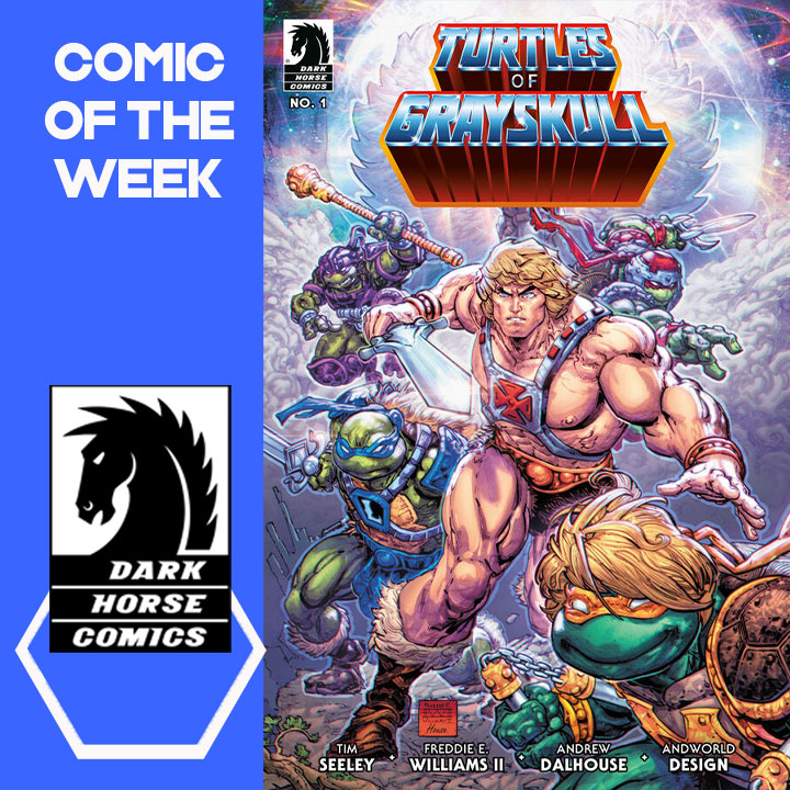 GeekyBrummie's tweet photo. We have 18 comics with our #ComicoftheWeek being @MastersOfficial @TMNT #TurtlesofGrayskull from @DarkHorseComics + more from DHC, @MadCaveStudios @IDWPublishing @MarvelComicsHQ and @DCOfficial Our #OnTheRadar comics come from Marvel and @ImageComics ^KB https://t.co/5QquQK0tCZ https://t.co/wsWcyhuMVt