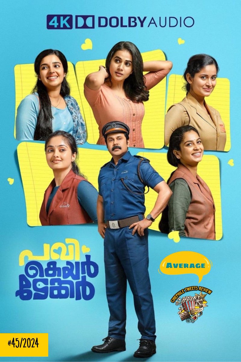 #PaviCaretaker - Light Hearted Drama. Film is intended To Bring Back Trademark Dileep’s Humour. Unfortunately It Did Not Work Well. Except For Few Scenes, Most Humour Portions And His Mannerisms Didn’t Create Much Impact. Bit Lengthy With Lags. Could Have Been Better. AVERAGE.
