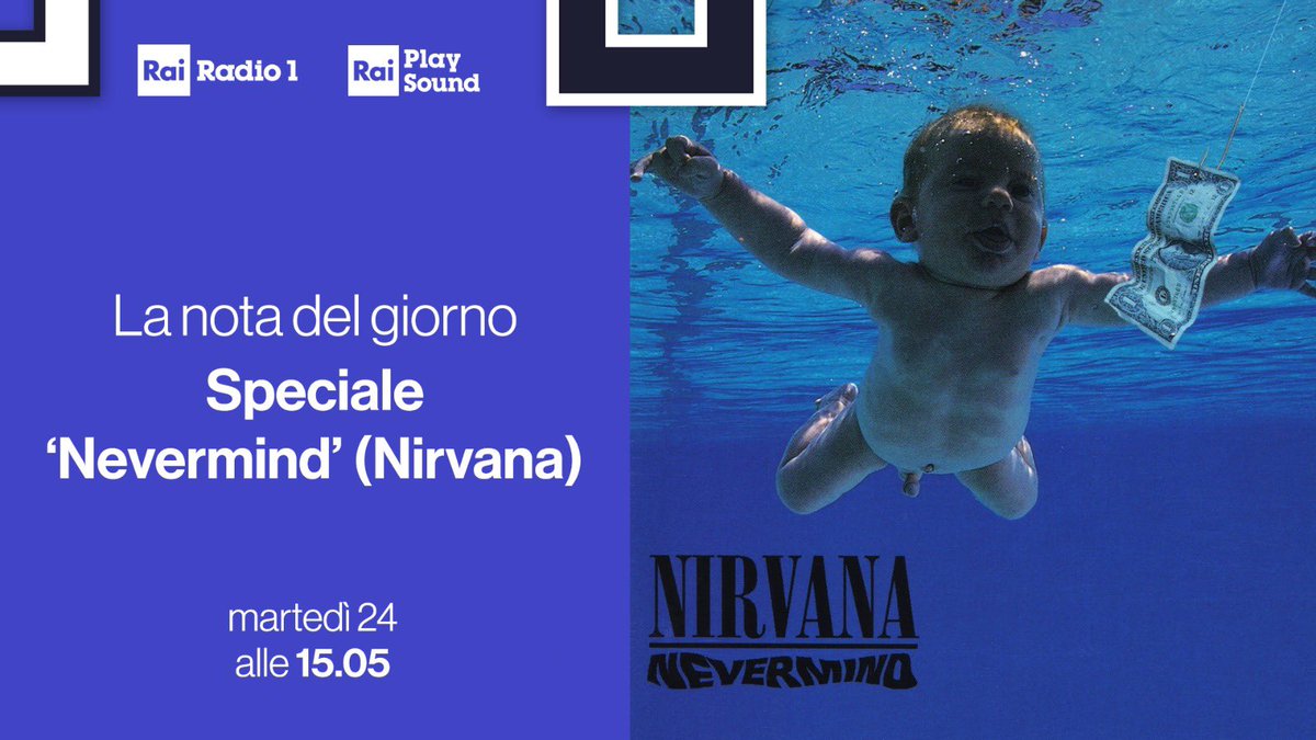 Rai Radio1 (@radio1rai) on Twitter photo 🎵 A #LaNotaDelGiorno con <a href="/johnvignola/">John Vignola</a> oggi #24settembre c’è lo Speciale #Nevermind lo storico album grunge dei #Nirvana 🎸
🎧 Ascolta dalle 15 su #Radio1 e <a href="/raiplaysound/">RaiPlay Sound</a>
👉 raiplaysound.it/radio1 🎵 A #LaNotaDelGiorno con <a href="/johnvignola/">John Vignola</a> oggi #24settembre c’è lo Speciale #Nevermind lo storico album grunge dei #Nirvana 🎸
🎧 Ascolta dalle 15 su #Radio1 e <a href="/raiplaysound/">RaiPlay Sound</a>
👉 raiplaysound.it/radio1