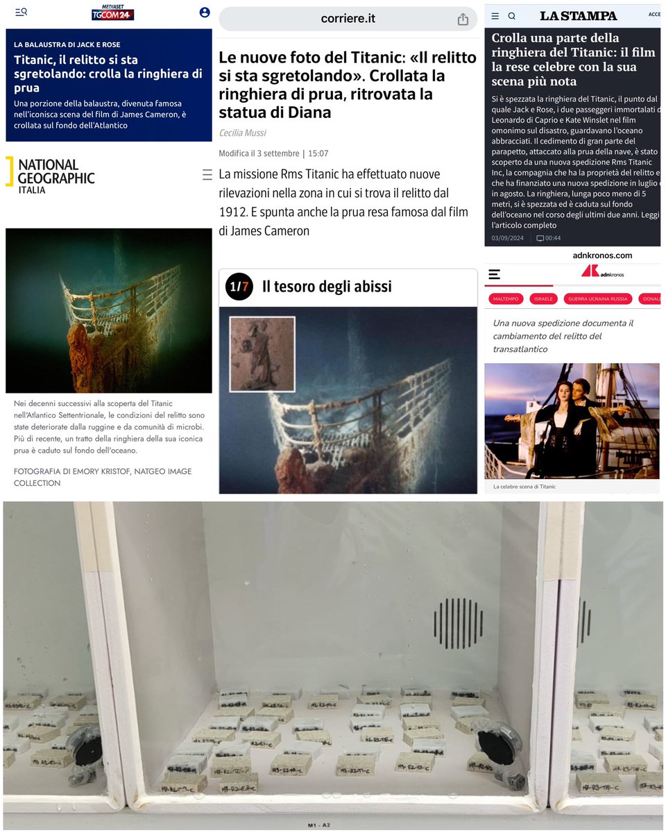 Cosa sta succedendo al #Titanic?
Perché è crollata la ringhiera di prua, quella che sorreggeva l’iconico volo di Jack e Rose?

Leggo il post per scoprirlo: 

facebook.com/share/p/mYdTE4…?