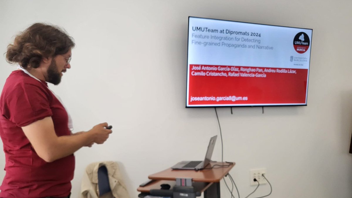 Pepe <a href="/JosAntonioGarca/">José Antonio García</a> presents our work at DIPROMATS 2024 #iberlef2024 <a href="/iberlef/">IberLEF - Iberian Languages Evaluation Forum</a> <a href="/sepln/">SEPLN</a> @sepln2024. Paper available at ceur-ws.org/Vol-3756/DIPRO…