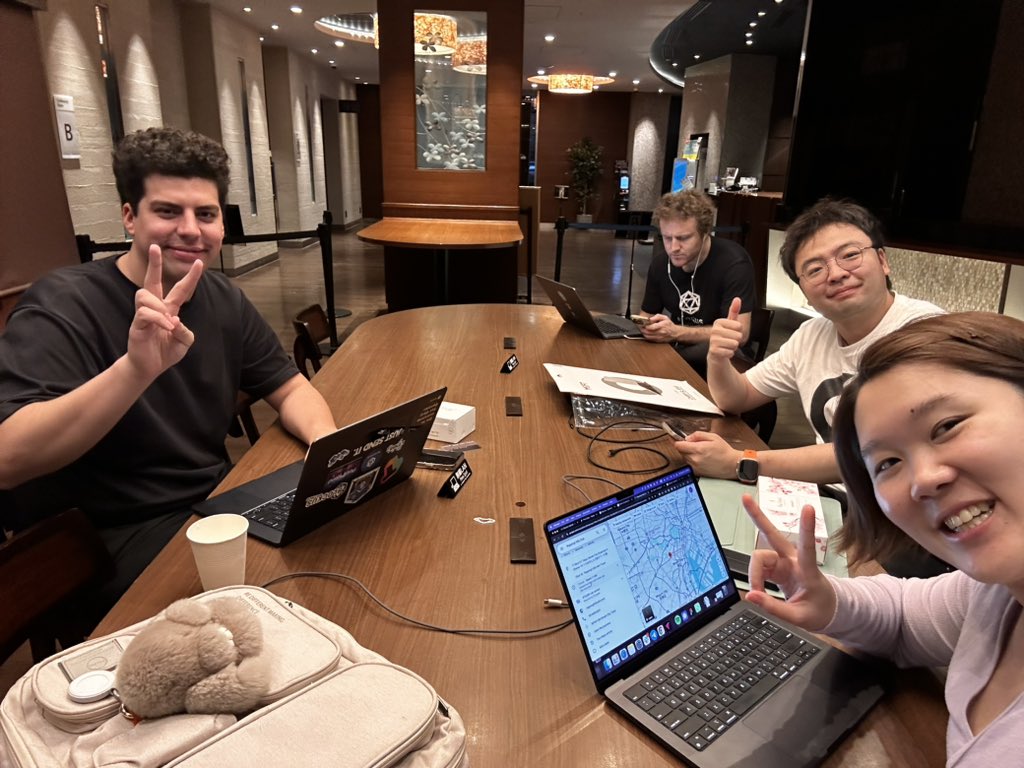 theweb3jess's tweet photo. Jet lagged and team assemble work till 3am 😂
@helloblockus squad reassembles in Tokyo!
We’re in Dormy Inn Shibuya, come say hi! 👋👋👋 https://t.co/QCNBwBxpXl