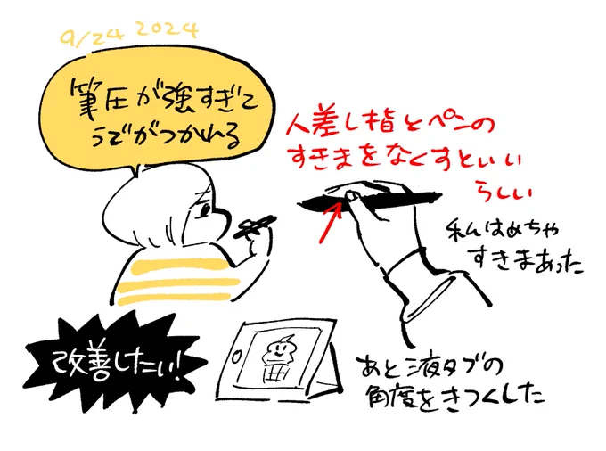 筆圧強すぎなので色々ためしてます 