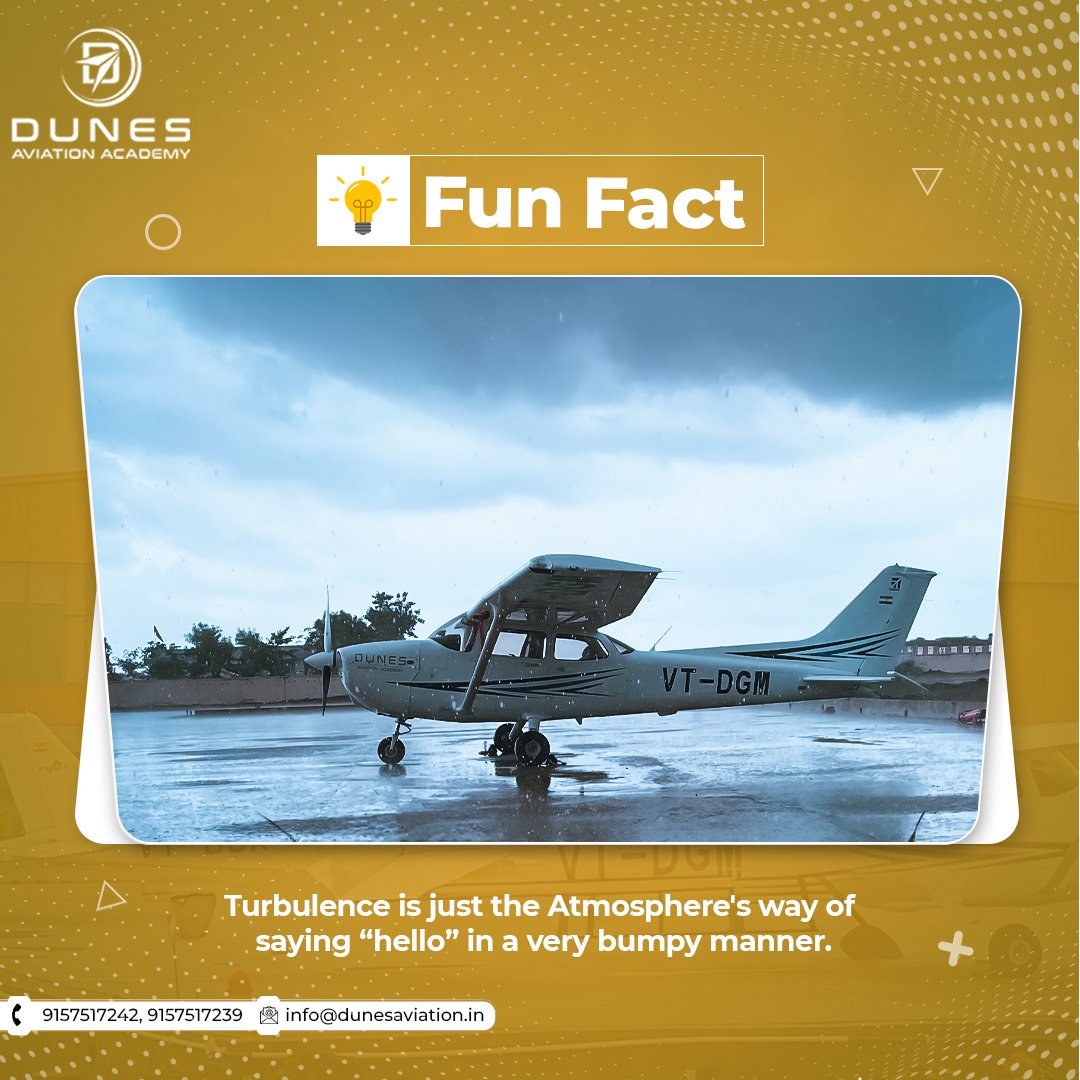 DunesAviation's tweet photo. Turbulence: Just the sky’s way of keeping things interesting.✈️👩‍✈️🧑‍✈️☁️

#BumpyHello #AviationLife #KeepFlying #bhavnagar #gujarat https://t.co/Kjo8rjxFIg