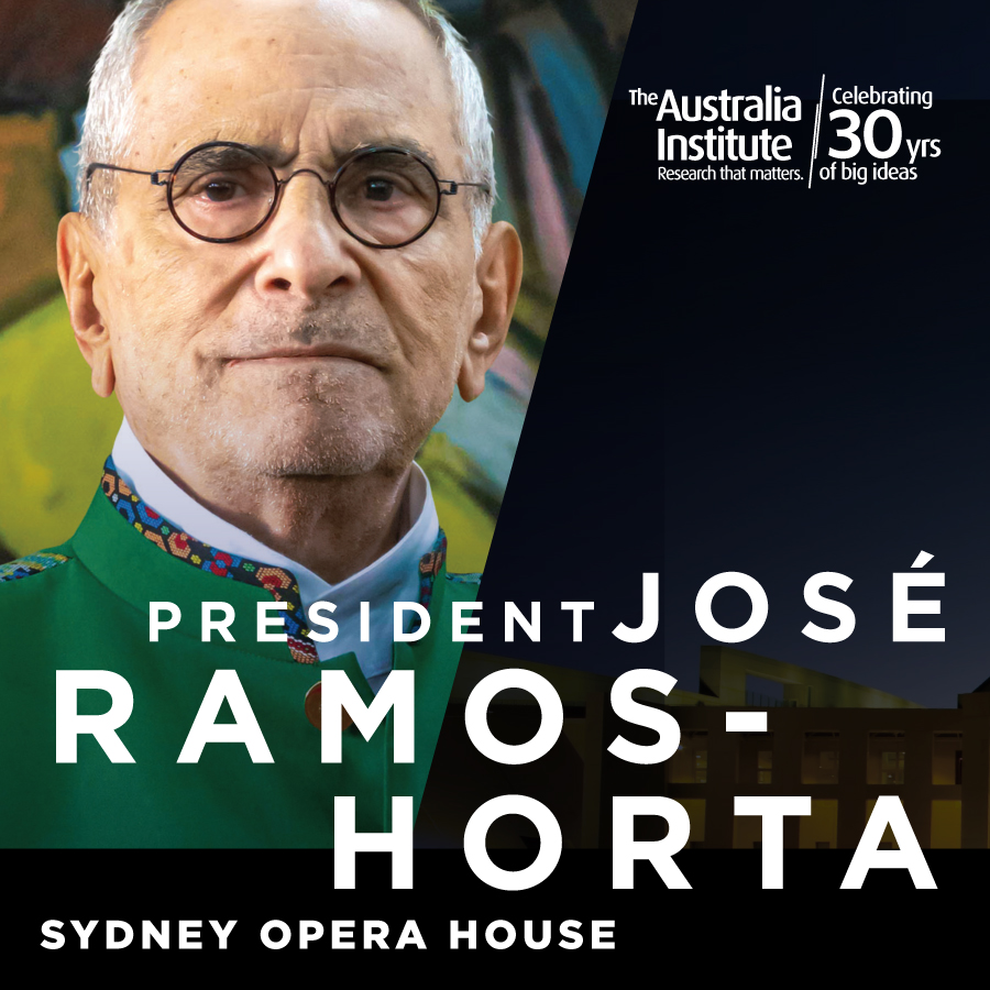 Is Australia losing its independence?

<a href="/TheAusInstitute/">Australia Institute</a> is delighted to present President José Ramos-Horta of Timor-Leste, who has dedicated his life to fighting for Timorese independence.

📌 Sydney Opera House 
📅 6pm Tues, 8th October
🎟️ theaus.in/JRH_OperaHouse 
#auspol