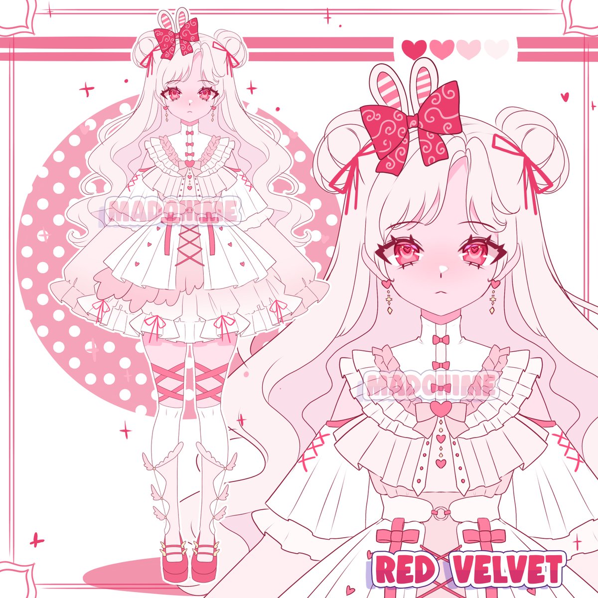 madomadohime's tweet photo. 🩷Red velvet adoptable🩷

Editions are allowed

Get her through kofi ~ (link in comments)

Price 1:  120 usd  (flat design)

Price 2:  220 usd  (fully rendered)

Price 3: 500 usd (ready to rig file)

Retweets are appreciated<3

#adoptableTH #adoptableaution #vtuberdesign https://t.co/lLm47NBjuf