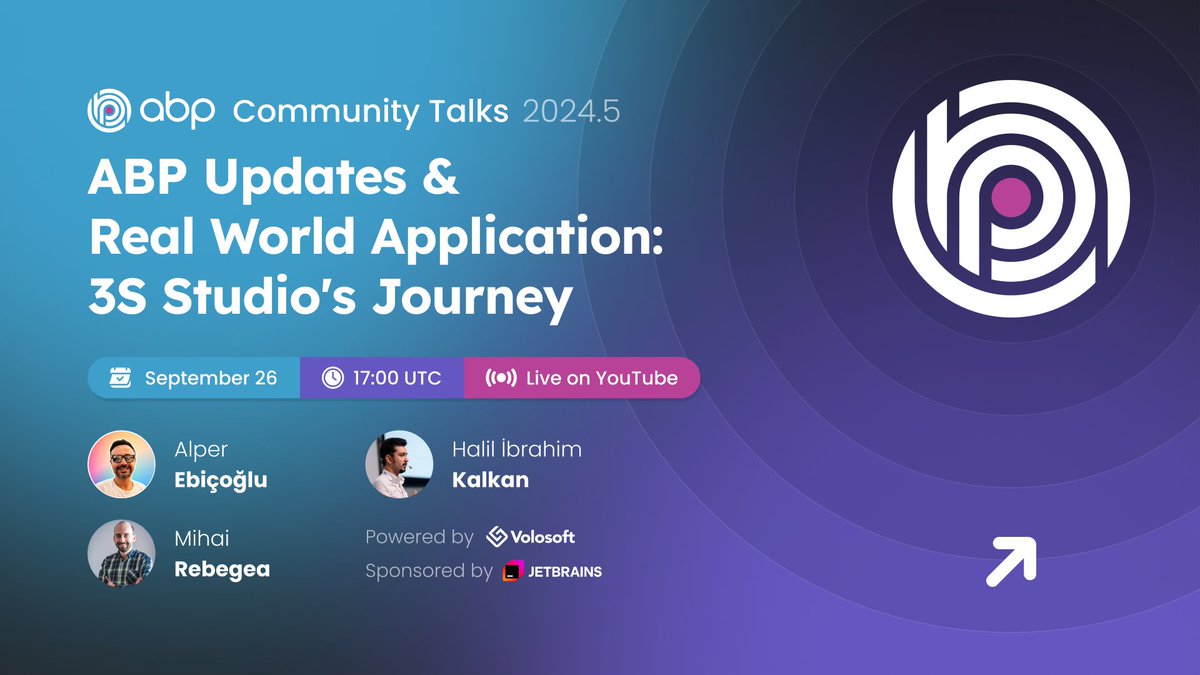 abpframework's tweet photo. Last 2๏ธโฃ Days to #ABP Community Talks 2024.5!
If you want to learn about ABP Updates & Real World Application practice, Register Now!
From ๐ https://t.co/zy77LJiTdV
#ABPFramework #ABPCommunityTalks #dotnet https://t.co/YrPc1mVafF