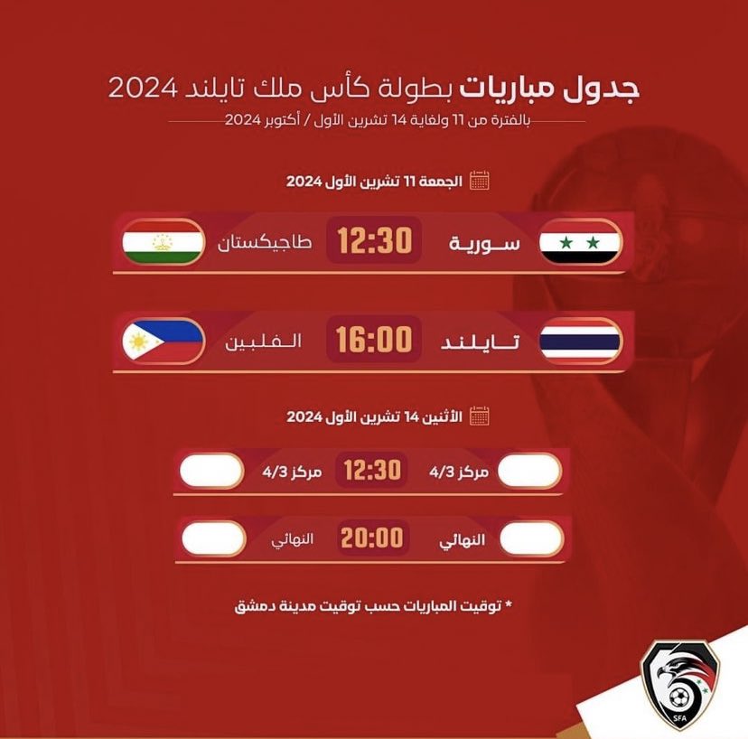 elmasbasado3's tweet photo. SIRIA🇸🇾 participará en la “Kings Cup”, torneo amistoso organizado por la federación de futbol de Thailandia q durará del 7 al 15 de octubre.

¿#SABBAG será convocado para estos 2 partidos o se quedará en Perú? 🤨 Lo descubriremos muy pronto en problemas lima..
#AlianzaLima https://t.co/oePPqZ5plc