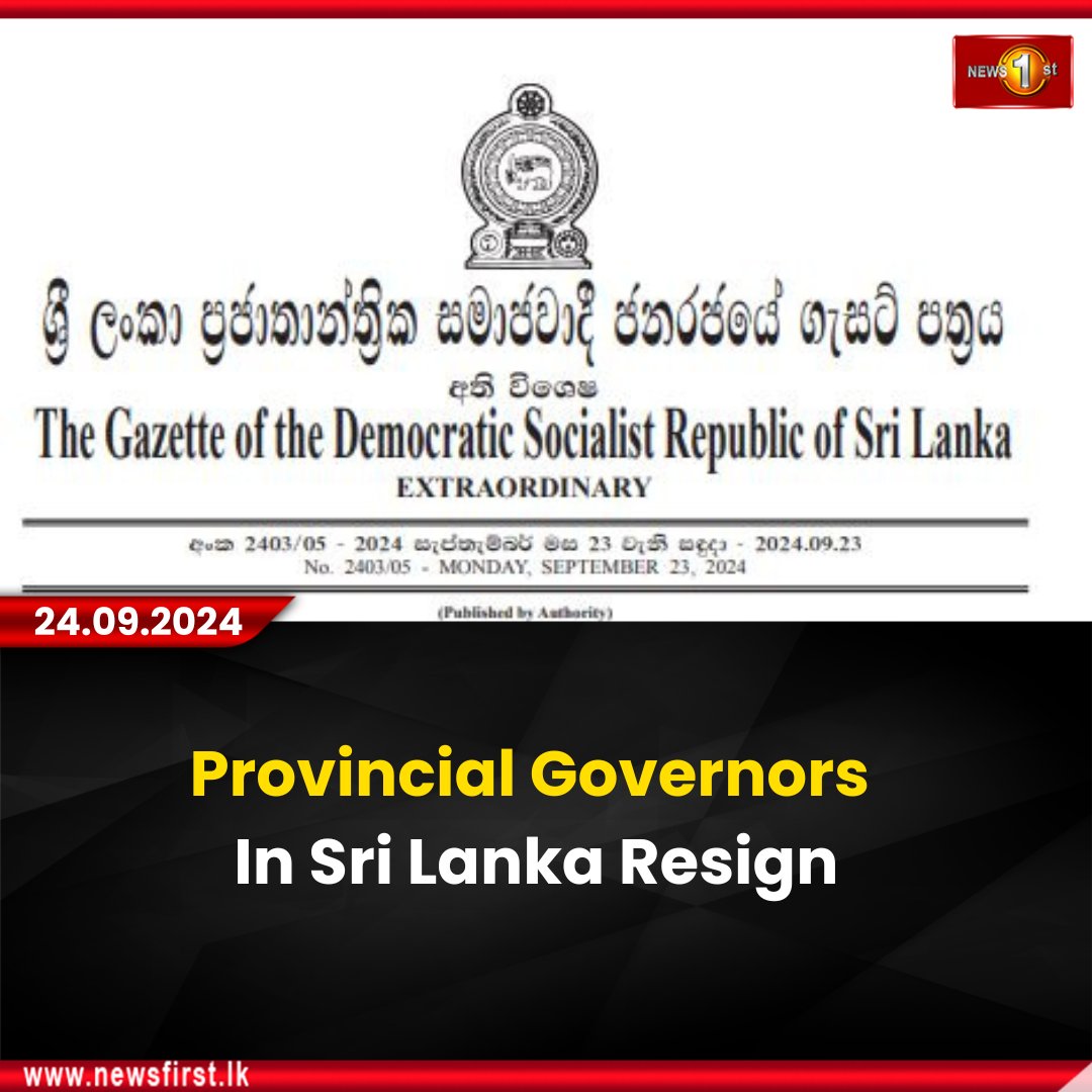 NewsfirstSL's tweet photo. Ready for General Election at Any Time, Says Sri Lanka's Election Commission
Details: https://t.co/KY4LD62UUl
#news #newsfirst #news1st #localnews #lka #srilanka #srilankanews #latestnewsupdate #latestupdates #governers #resigns https://t.co/JfqNLjgLJR