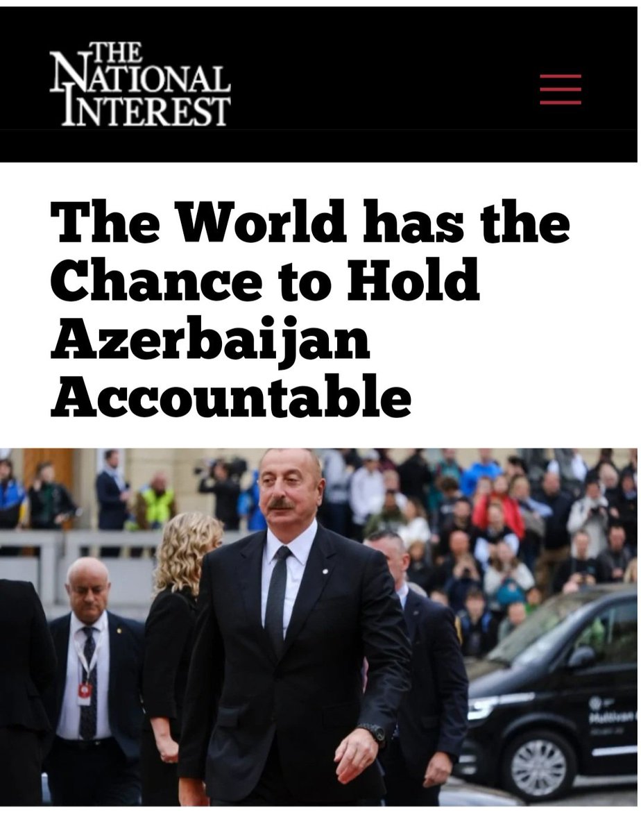 Ahead and during #COP29 the world has the chance to hold Azerbaijan accountable. Aliyev's crimes against Armenians must be prosecuted in The Hague <a href="/IntlCrimCourt/">Int'l Criminal Court</a>
<a href="/KarimKhanQC/">Karim A. A. Khan KC</a>  nationalinterest.org/feature/world-… #FreeArmenianHostages