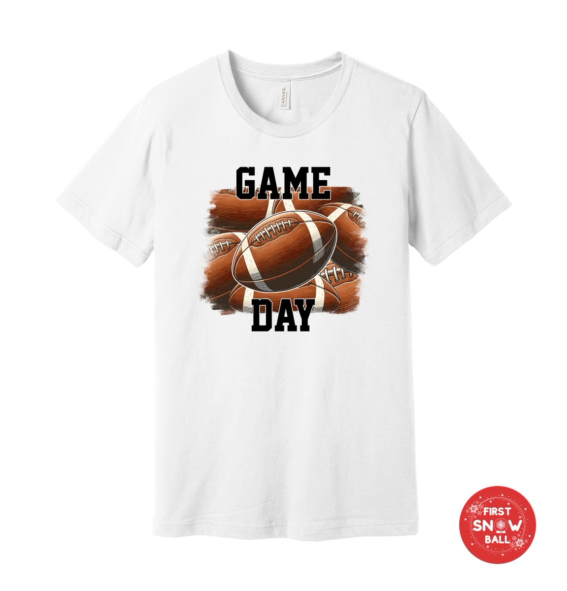 FirstSnowball's tweet image. 🏈 It's Game Day! 🎉 Show your football pride with this bold tee. Perfect for tailgating or cheering from home. Available in multiple sizes. Limited stock – grab yours now! 🙌 #GameDayStyle #FootballVibes firstsnowballdesign.etsy.com/listing/178521…
