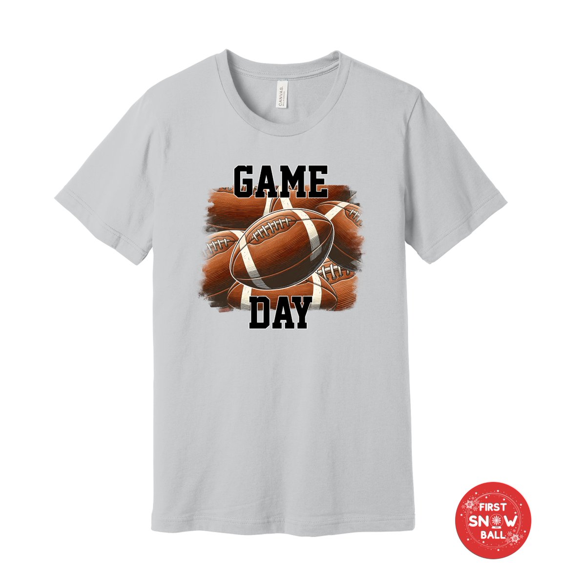 FirstSnowball's tweet image. 🏈 It's Game Day! 🎉 Show your football pride with this bold tee. Perfect for tailgating or cheering from home. Available in multiple sizes. Limited stock – grab yours now! 🙌 #GameDayStyle #FootballVibes firstsnowballdesign.etsy.com/listing/178521…