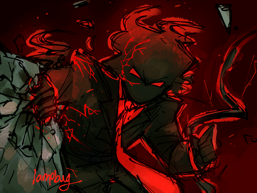 lamppbug's tweet photo. I AM NOT OUT OF LINE 👹👹👹

hii . sorry for the art jumpscare im trying my best i drew auditor really quick after the episode today and i actually felt like sharing for once #madnesscombat https://t.co/drOARyC1vt