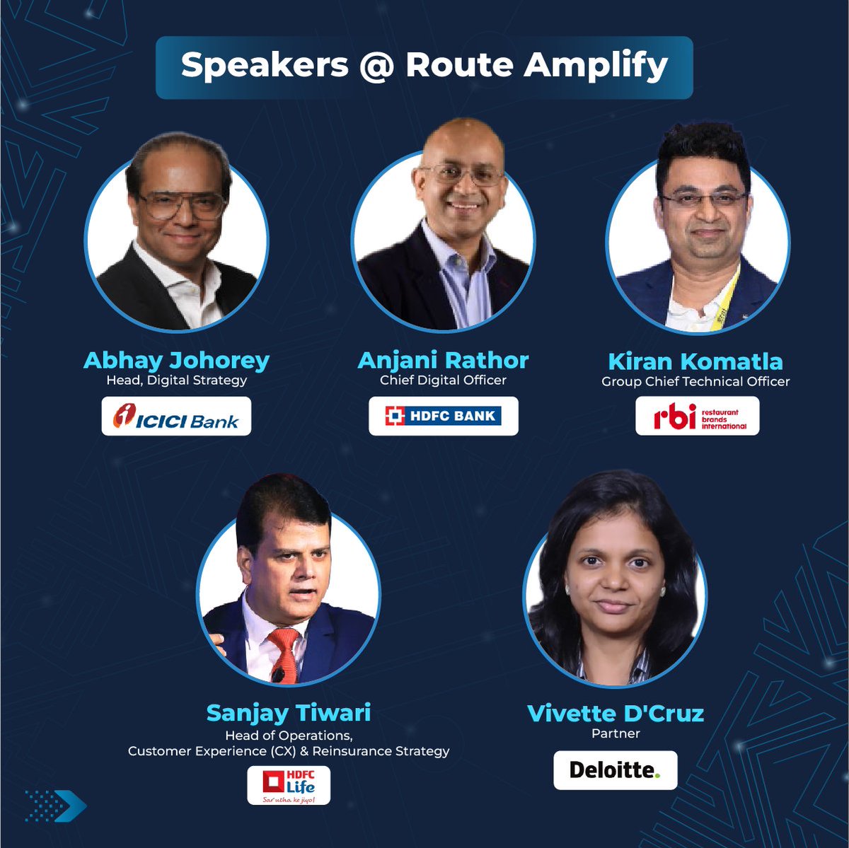 routemobile's tweet photo. We are excited to announce our incredible line-up of speakers at #RouteAmplify 2.0, who will bring diverse perspectives and rich experiences to the platform. https://t.co/c6ipAhAcCg