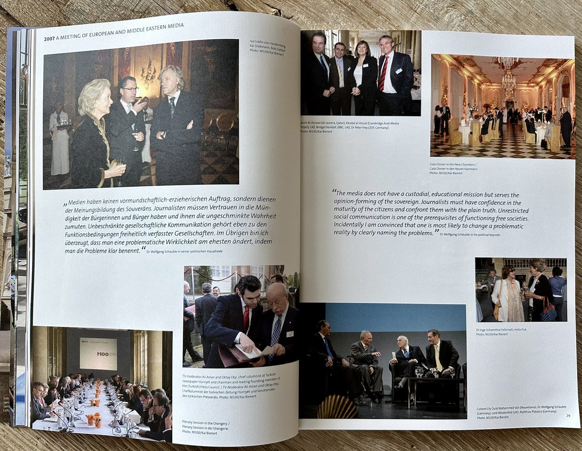 KaiDiekmann's tweet photo. Wow, liebe @SabineSasse, was für ein beeindruckendes Album „20 Jahre @M100Colloquium“! 🙏 Eine großartige Erfolgsgeschichte! 💪@S_Schicketanz @chrislanz @chr_rai @rosidaggi @ischinger @vorkoetter @mtblumencron @leonard_novy @mvduelmen @tkkinstant https://t.co/BYNdLxSZnb https://t.co/NoBAySILOg