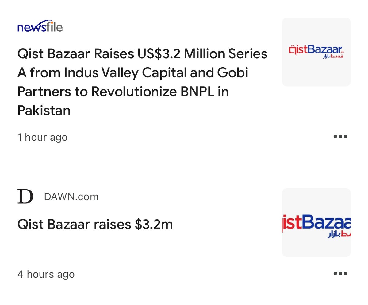 Aatif Awan (@aatif_awan) on Twitter photo <a href="/QistBazaar/">Qist Bazaar</a> is the leading BNPL in Pakistan, solving a huge problem for the average Pakistani household. <a href="/indusvalleycap/">Indus Valley Capital</a> is excited to lead their $3.2M series A round, with participation from <a href="/GobiPartners/">Gobi Partners</a>. We are both joining Bank Alfalah Limited, who led the seed round ... <a href="/QistBazaar/">Qist Bazaar</a> is the leading BNPL in Pakistan, solving a huge problem for the average Pakistani household. <a href="/indusvalleycap/">Indus Valley Capital</a> is excited to lead their $3.2M series A round, with participation from <a href="/GobiPartners/">Gobi Partners</a>. We are both joining Bank Alfalah Limited, who led the seed round ...