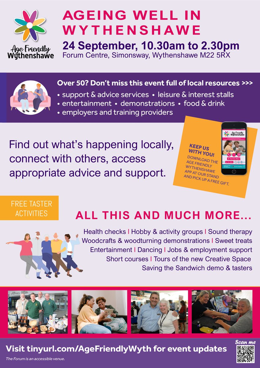 Wythenshawe Good Neighbours (WGN) (@wgn_community) on Twitter photo Morning all. If you're an older person in Wythenshawe don't miss today's <a href="/AfWyth/">Age Friendly Wythenshawe</a> 'Ageing Well in Wythenshawe' event <a href="/ForumCentre/">Forum, Wythenshawe</a> 10.30 - 2.30pm. Info, entertainment, advice, leisure & interest stalls, health checks, demos & tasters, food & drink and more. Pop along - it's free. Morning all. If you're an older person in Wythenshawe don't miss today's <a href="/AfWyth/">Age Friendly Wythenshawe</a> 'Ageing Well in Wythenshawe' event <a href="/ForumCentre/">Forum, Wythenshawe</a> 10.30 - 2.30pm. Info, entertainment, advice, leisure & interest stalls, health checks, demos & tasters, food & drink and more. Pop along - it's free.
