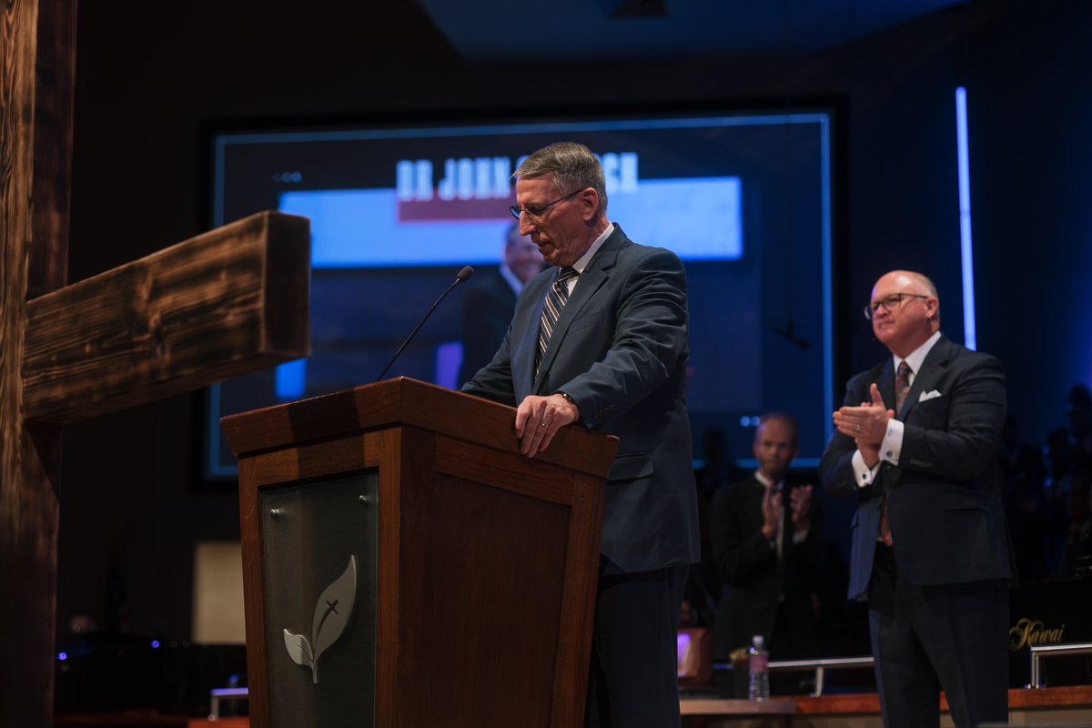 PaulChappell's tweet photo. It was our privilege tonight @slconference to honor Dr. @johngoetsch for 50 years of faithfully preaching the Word of God. I don’t have the words to say how much I love and respect this faithful man. #slc24 https://t.co/kf2ShGmAQG