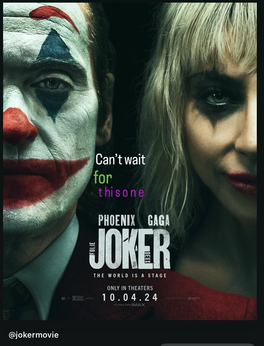 AMCcheerleader's tweet photo. 🃏 the movies are back baby 😈 #Joker2 https://t.co/KFBbN2miTo