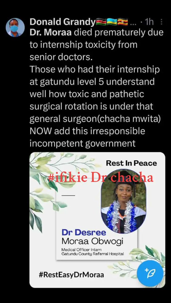 DR CHACHA MUST GO💉