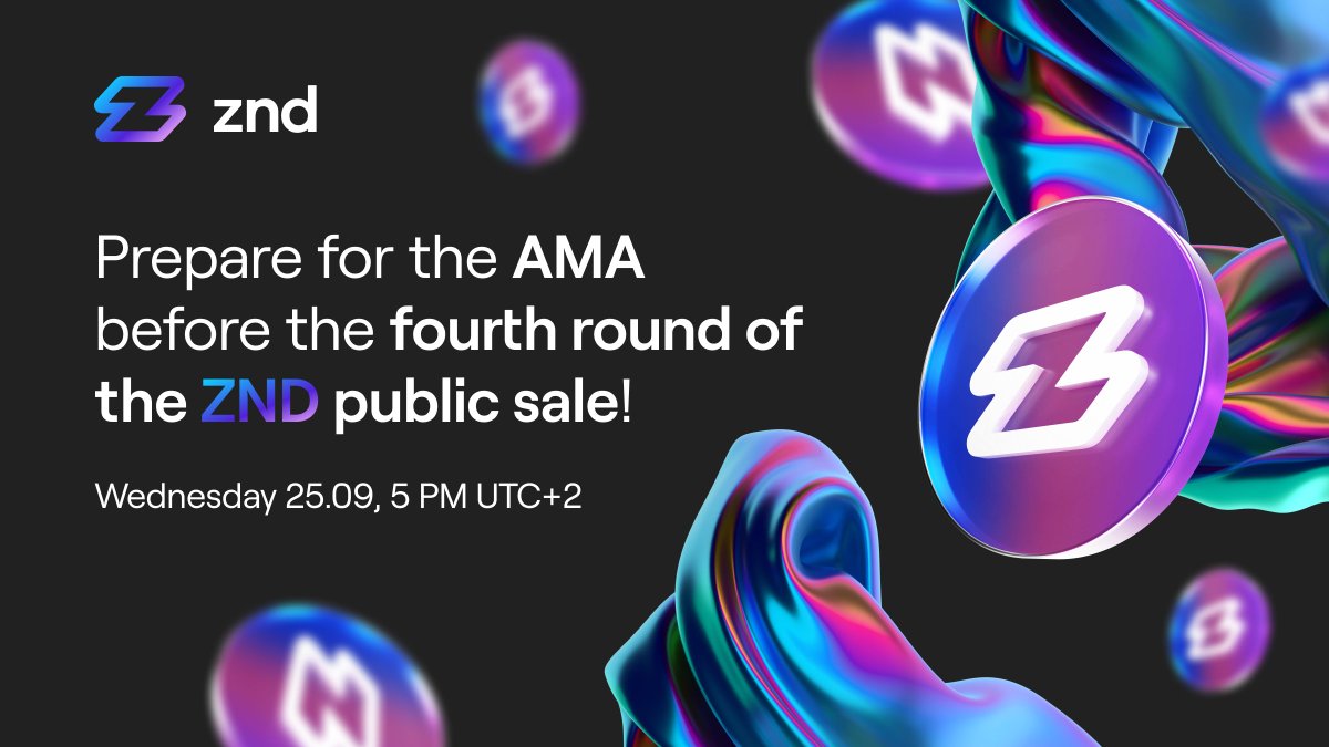 The Public Sale 4 of the $ZND token is coming! 🔥

Join us for an AMA with Przemysław Kral – CEO of zondacrypto, Piotr Kubasik – Head of Tokenization ZND and ZND Admin.

Prepare questions. The three most interesting ones will win 100€ in mZND! 📈

Are you ready? The AMA will be
