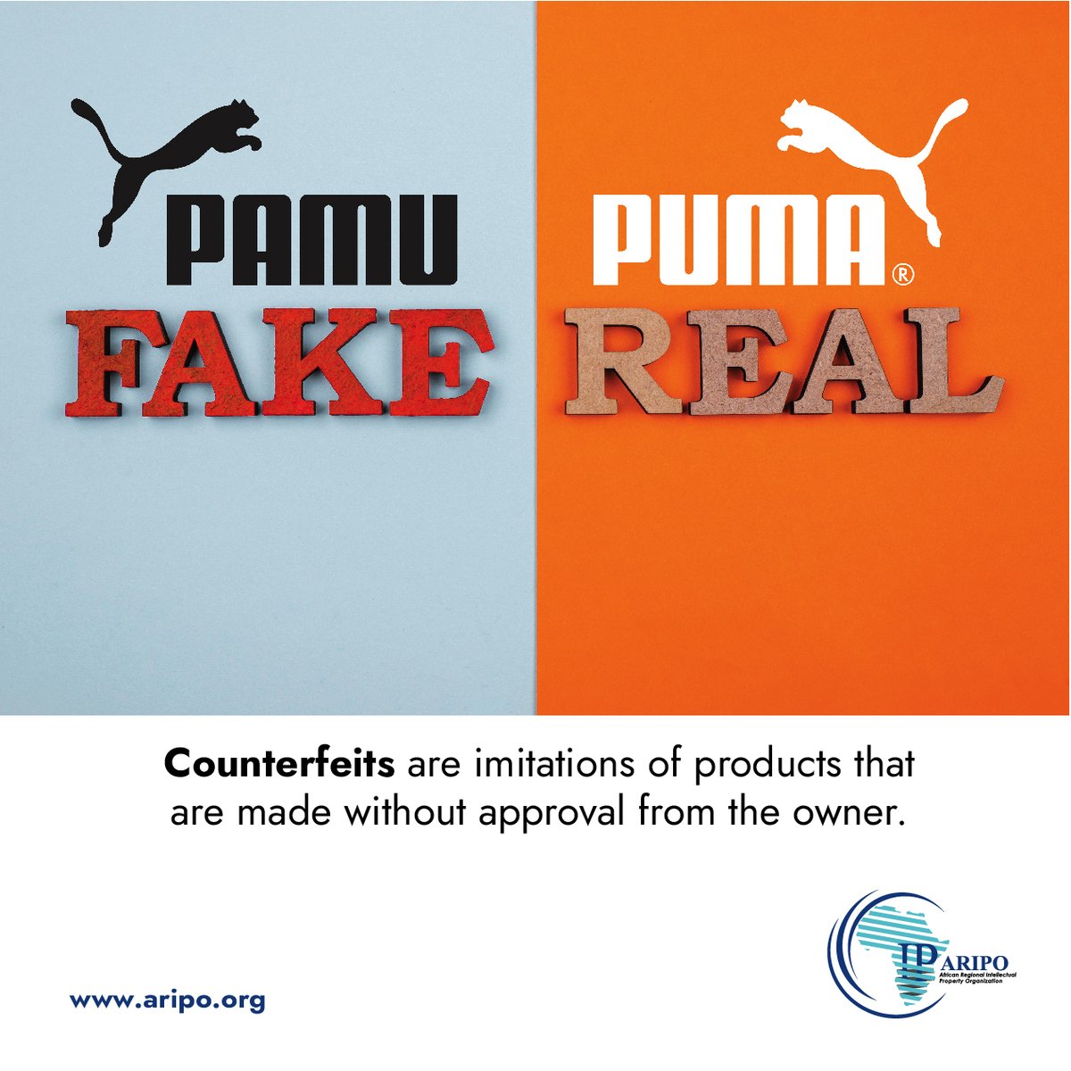 Can you spot a fake or imitation brand? Counterfeit brands may seem like a tempting deal, but they infringe on #intellectualproperty rights. Always choose #authenticity over imitation. #trademarks