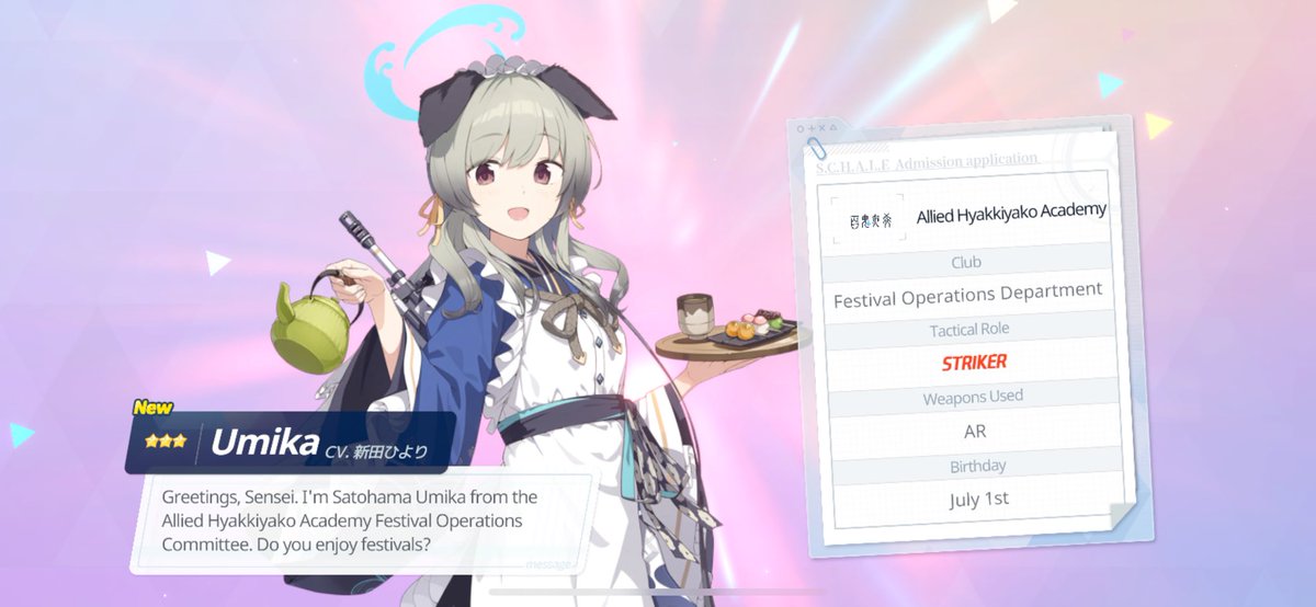 BunnyVTuber's tweet photo. Had to f*cking spark on Tsubaki…  GachaGods not in my favor today (at least I didn’t have to spark both) #BlueArchive https://t.co/o32kFPXOgN