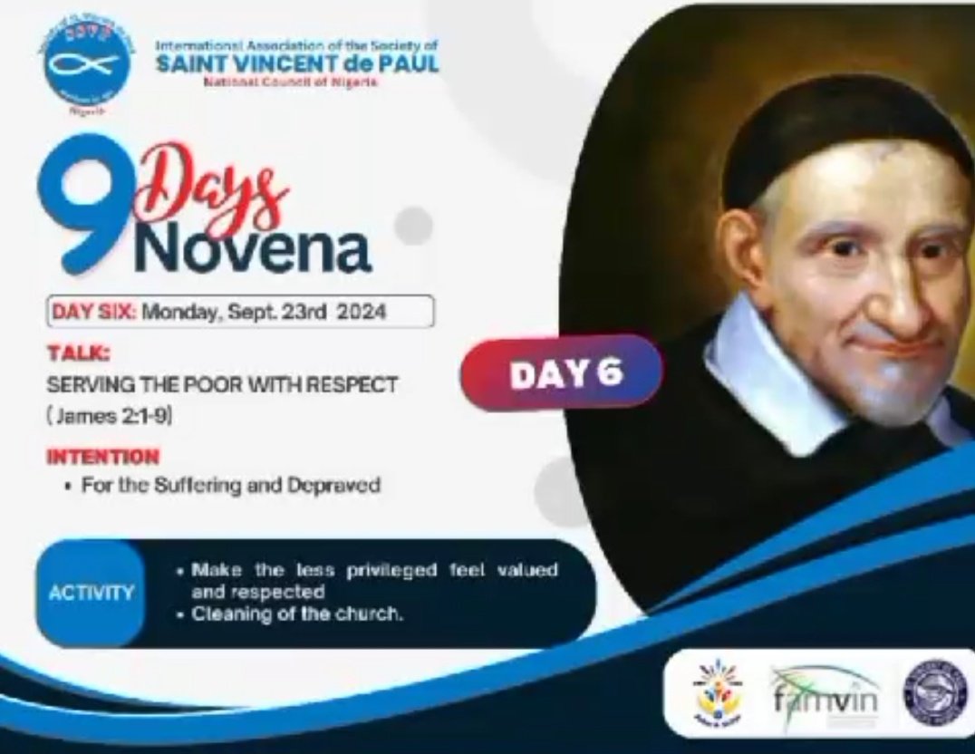 ssvp_stdominic's tweet photo. DAY 6: SERVING THE POOR WITH RESPECT
God has chosen the poor of this world, rich in faith and heirs of the kingdom. James 2:5
Let's serve the poor with respect and dignity! Remember, true faith is shown through our actions.
#StVincentDePaul  #ServeThePoor #RespectAndDignity https://t.co/hk6CyULQsi