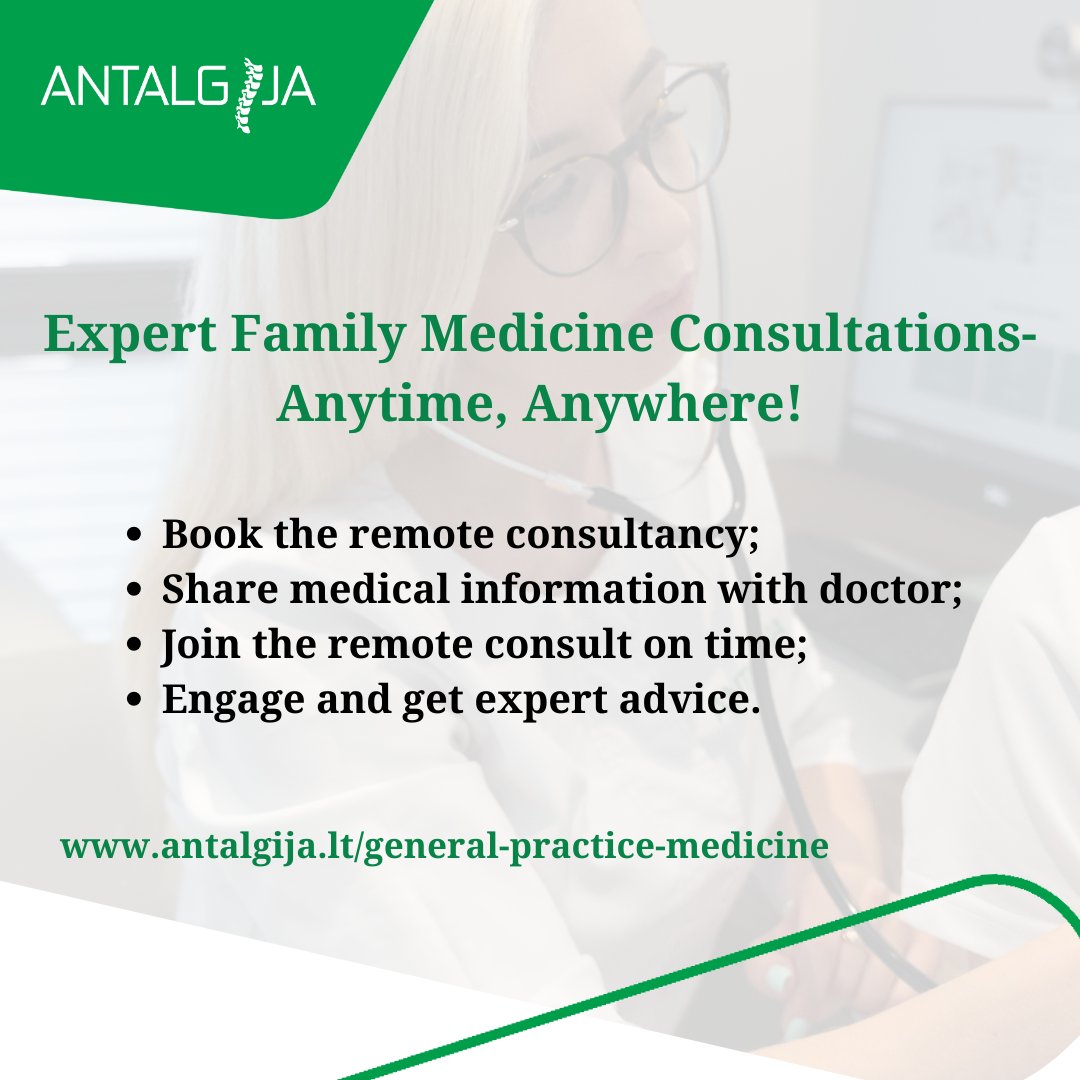 Book your 30 or 60-minute remote family doctor consultation today: antalgija.lt/general-practi…
#familydoctorconsultancy #remotedoctorconsultancy #doctoronline #familydoctor #chronicdiseases #longCOVID #ME #CFS #dysautonomia #POTS #privatevideodoctorconsultacy #antalgija