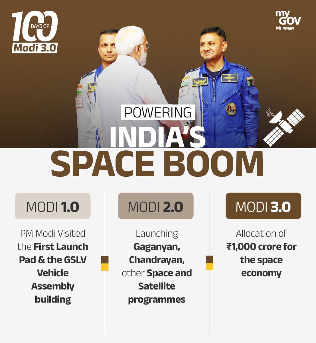 AkashvaniAIR's tweet image. Boosting India’s Space Ambitions....

#100DaysofModi3