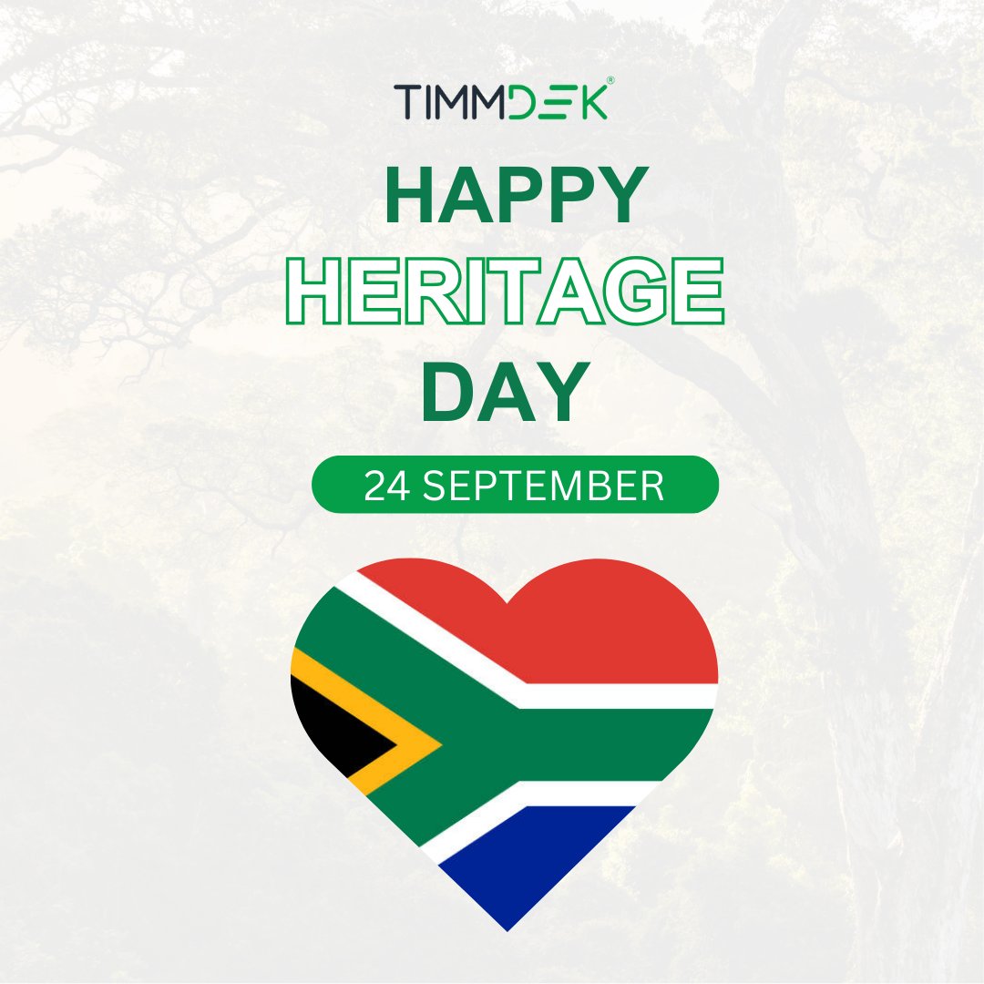 Timmdek_Int's tweet photo. Today, we celebrate the rich diversity and cultural heritage that make our country and continent unique 💛

Here’s to embracing our heritage while looking forward to a brighter, greener future together!

Happy Heritage Day! 🇿🇦

#Timmdek #heritageday2024 #heritagemonth https://t.co/qcqKnSXcoh