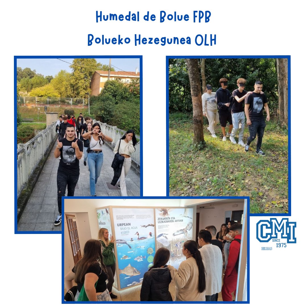 OLH-ko ikasleek Bolueko hezegunera joan ziren //
El alumnado de FPB de Comercio fue de excursión al Humedal de Bolue.  🌿💚