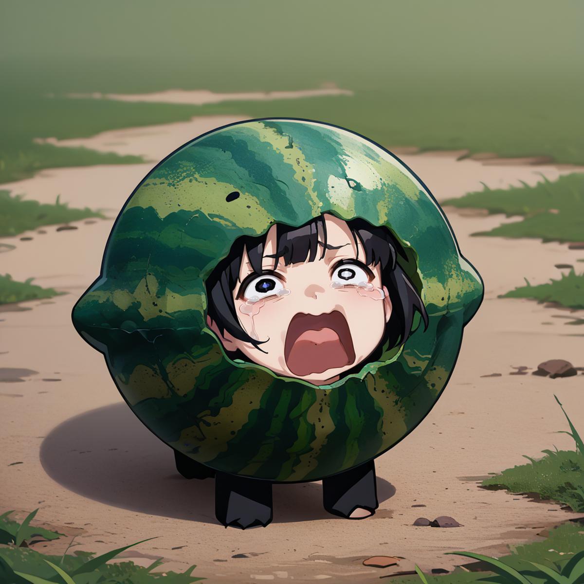 0xbinge's tweet image. When life gives you melons, they might just be watermelons crying for help #SurpriseInside