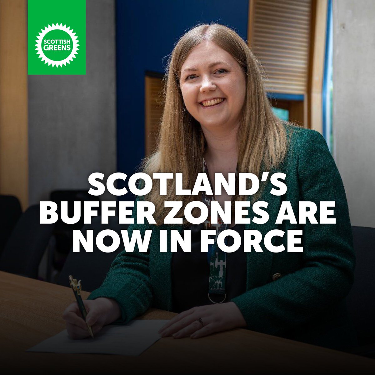 And the Abortion Services (Safe Access Zones) Scotland Act is now in force across the country, bringing to an end the harrasement of patients and staff. 

A huge thank you once again to everyone who has campaigned for this or shared your story, we wouldn't be here without you.