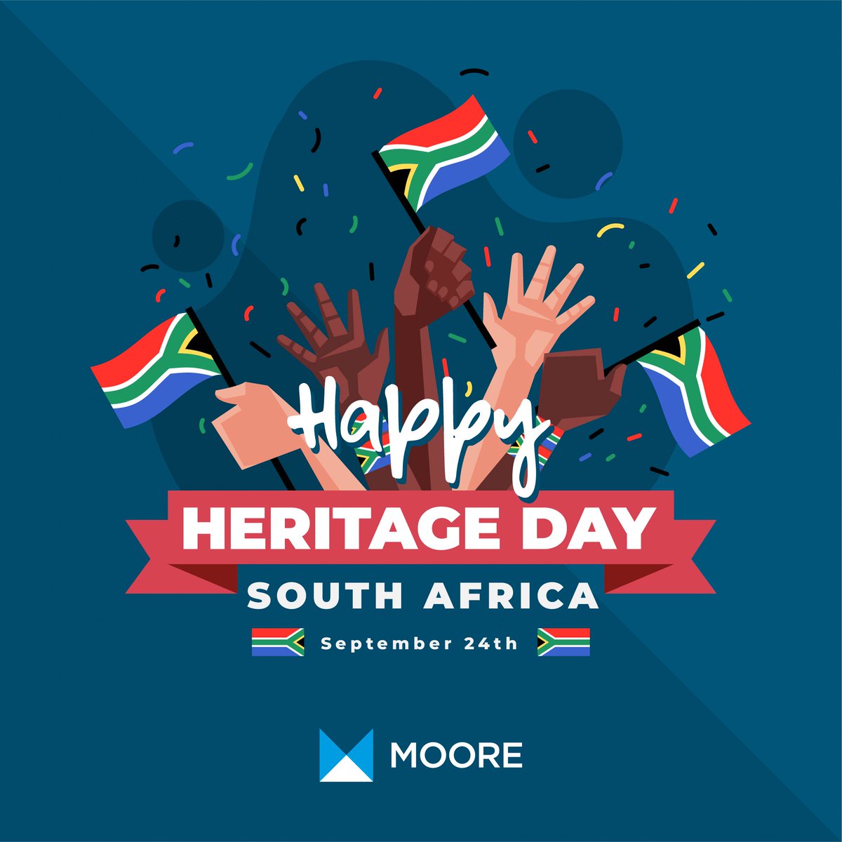 May today remind us that our culture and heritage define our present and future! Happy Heritage day from all of us at Moore!

#HeritageDay #SouthAfrica #MooreValues #CelebrateUnity #Moore