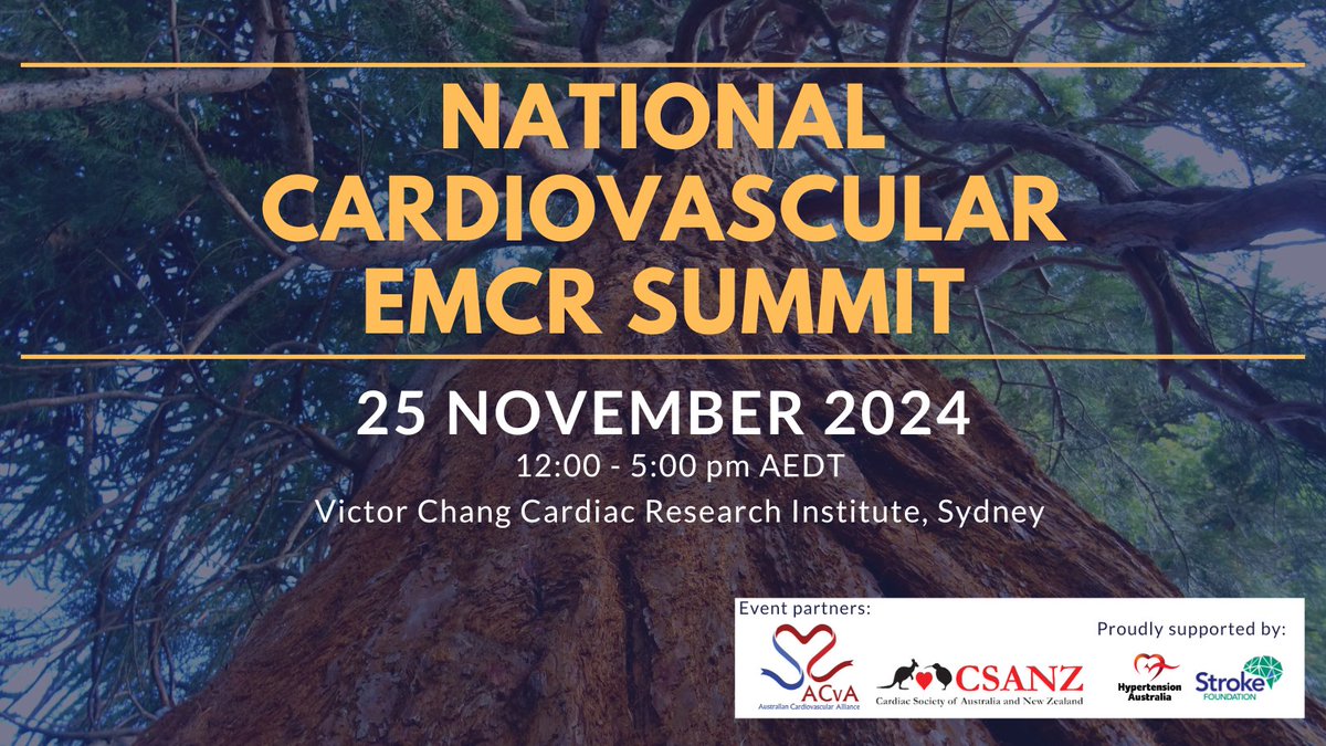 📢Calling all EMCRS! 
Register now for the National Cardiovascular EMCR Summit in Sydney. We'll be talking EMCR success stories, career diversity and networking strategies.
For speakers and registration details 👇👇
ozheart.org/2024-national-…