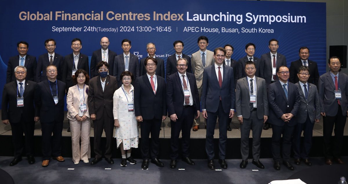 LUinSeoul's tweet photo. At the #GFCI 36 launching symposium in Busan, Amb. Flies commended Busan for its strategic positioning in digital, maritime &amp; green #finance. As a leading financial centre #Luxembourg offers numerous avenues for cooperation with #Korea. 🇱🇺🤝🇰🇷 https://t.co/J00OoqbeNP