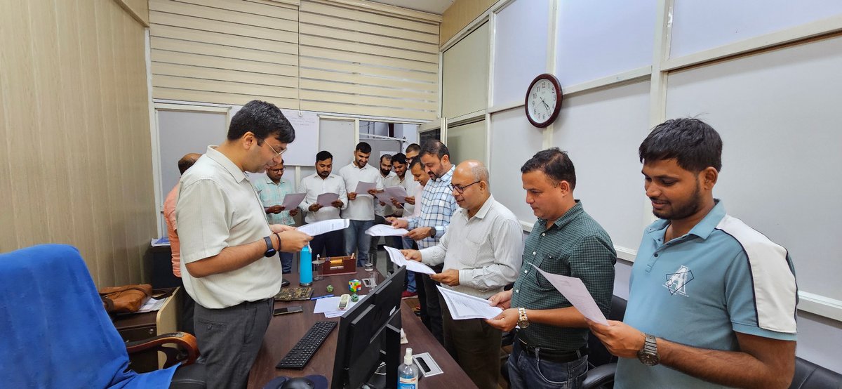 Swachhta Pledge taken by Officers of CGST Commissionerate Chandigarh, CGST Commissionerate Jalandhar and CGST (Audit) Commissionerate Jammu under Swachhta hi Seva 2024 Campaign.
#SwachhBharatMission 
#SwachhtaHiSewa
#Swabhav_Swachhata_Sanskar_Swachhata