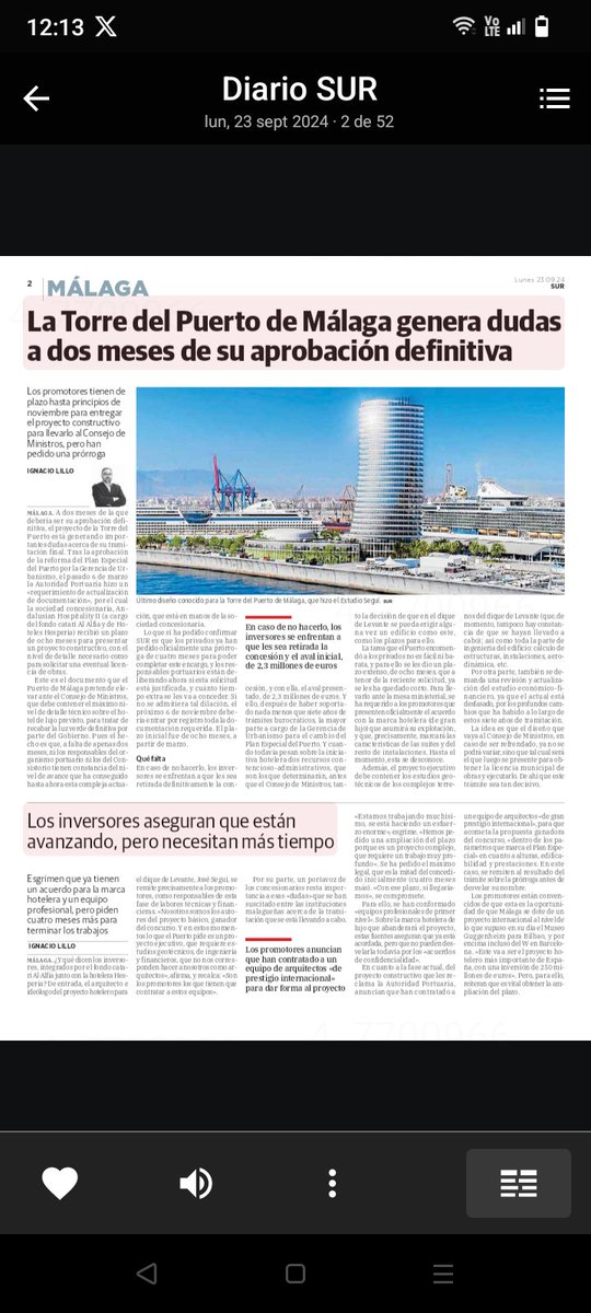 _ElObservador_'s tweet image. #OJO

El promotor #Seguí, en connivencia con el presidente de @malagaport, #CarlosRubioBasabe @carlos_basabe, el alcalde de @malaga, @pacodelatorrep y el @DiarioSUR, han montado un gran bulo, llamando proyecto a un dibujo de cuatro líneas en un papel.
.