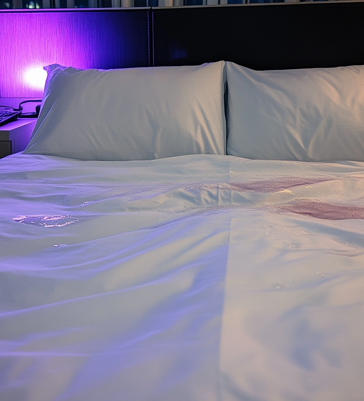 ようやくです🏩✨
やり取りを続けていたフォロワーさんと！

ところが…また吹きすぎちゃって
ベッドが大変な事に…💦(^^;)

２回戦目はソファでしました😍