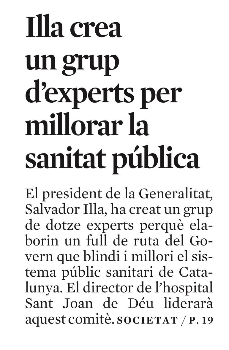 jaumepadros's tweet photo. Una gran iniciativa amb un lideratge de garantia. La gènesi i construcció van ser fruit d'amplis consensos del sector sanitari. Un regal per als polítics. Ara cal prioritzar bé pq el full de ruta és llarg i és clau la complicitat dels grups polítics. Nosaltres hi donem ple suport https://t.co/O3alcClN1C