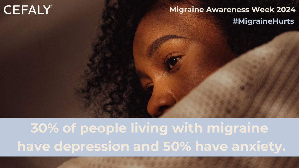 #Migraine can have a huge impact on mental health. Unfortunately, the two often come hand in hand, and as migraine “chronifys” (no. of headache days increase), the prevalence of mood disorders also increases 📈 

How has migraine impacted your mental health? #MigraineHurts
