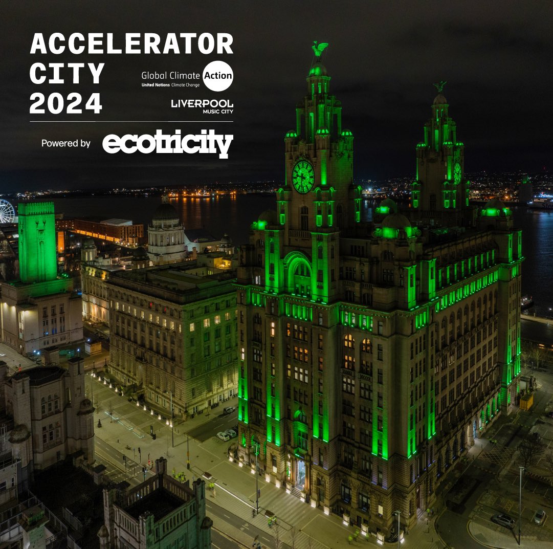Big news, Liverpool! 📣 We’ve just been named the world’s first-ever ‘Accelerator City’ for Climate Action for <a href="/UNFCCC/">UN Climate Change</a>! 💥

To celebrate this huge honour, we’ve got an incredible line-up of events this November with live music + an industry summit! 🎶➡️ bit.ly/3TEK7Ay