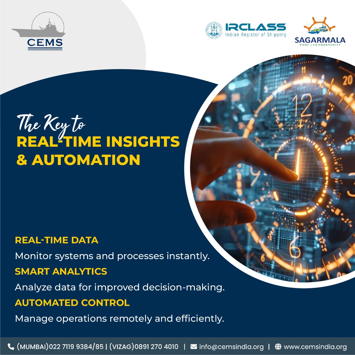 cems_in's tweet image. Experience efficiency in real time! Stay on top of your operations with instant monitoring, smart analysis, and seamless control. The future is faster and smarter—don’t miss out on the automation revolution! @minmsme @irclass @shipmin_india #SmartAutomation #futureofoperations
