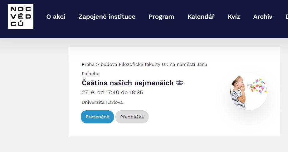 LindatFFCuni's tweet photo. @nocvedcuCZ se blíží! Budeme tam i s dětskou češtinou a spoustou zábavných příkladů. Na Náměstí Jana Palacha v páteční podvečer. #CoCzeFLA https://t.co/YqpcqyNnFK
