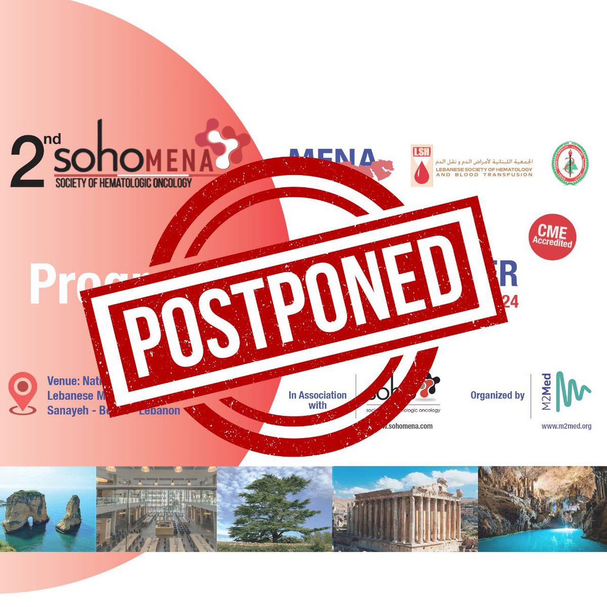 sohomena's tweet photo. Due to the ongoing current circumstances, the 2nd #SOHOMENA Conference has been postponed. New dates will be shared soon. Your #safety is our top priority, and we hope for a safer future for our country as we stand together in #solidarity
God bless our 🇱🇧🇱🇧🇱🇧 https://t.co/R0T7PIGqXO