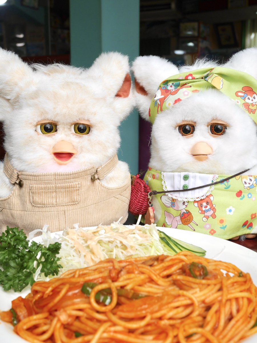 まきさん(<a href="/maki20230907/">maki</a>)と純喫茶☕️
ナポリタン食べた🍝

#furby #ファービー